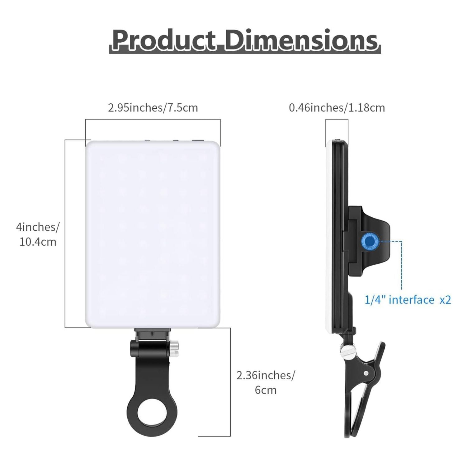 Luz LED Neewer NL-60AI con Clip para Videollamadas
