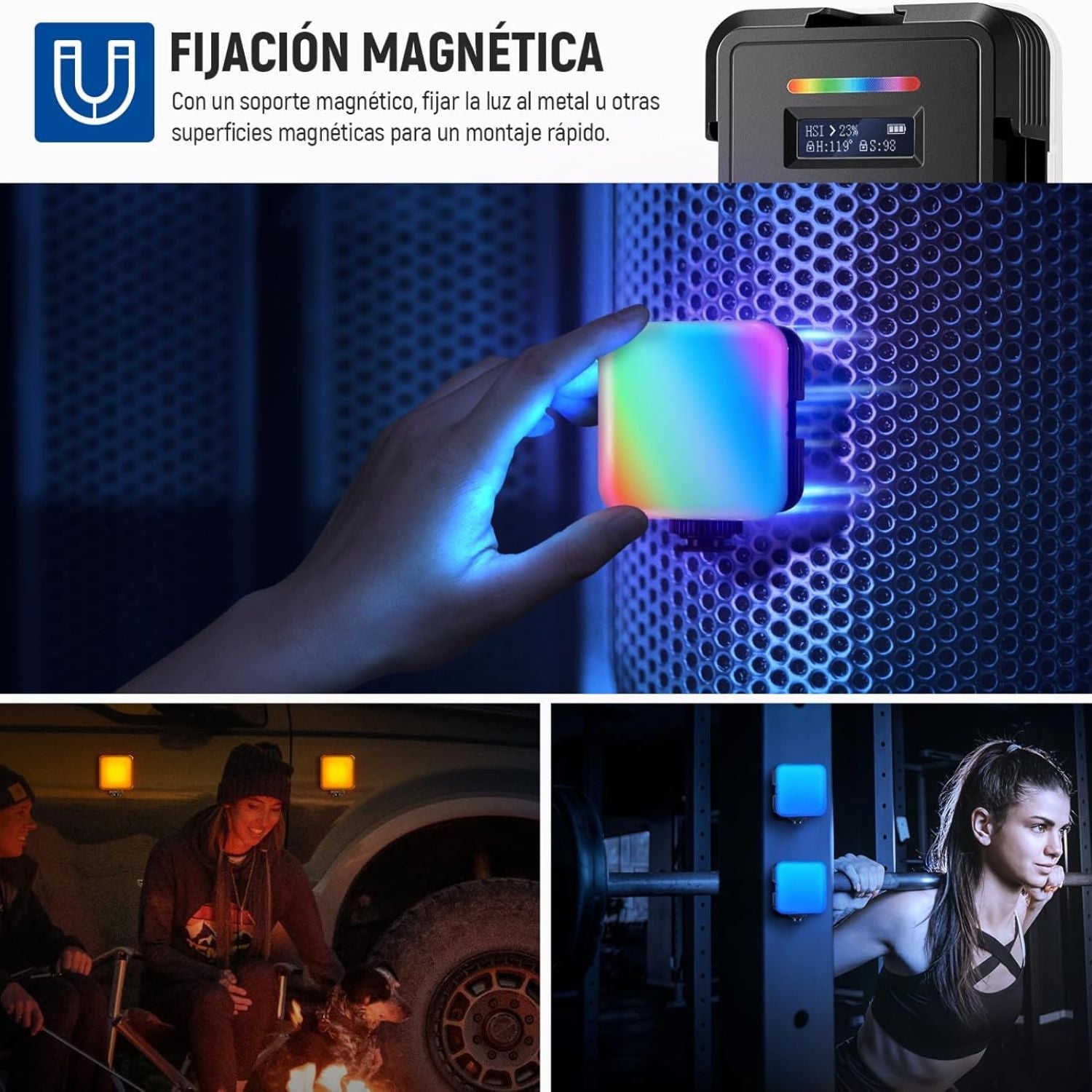 Luz de Video RGB Neewer RGB62 con Control por App