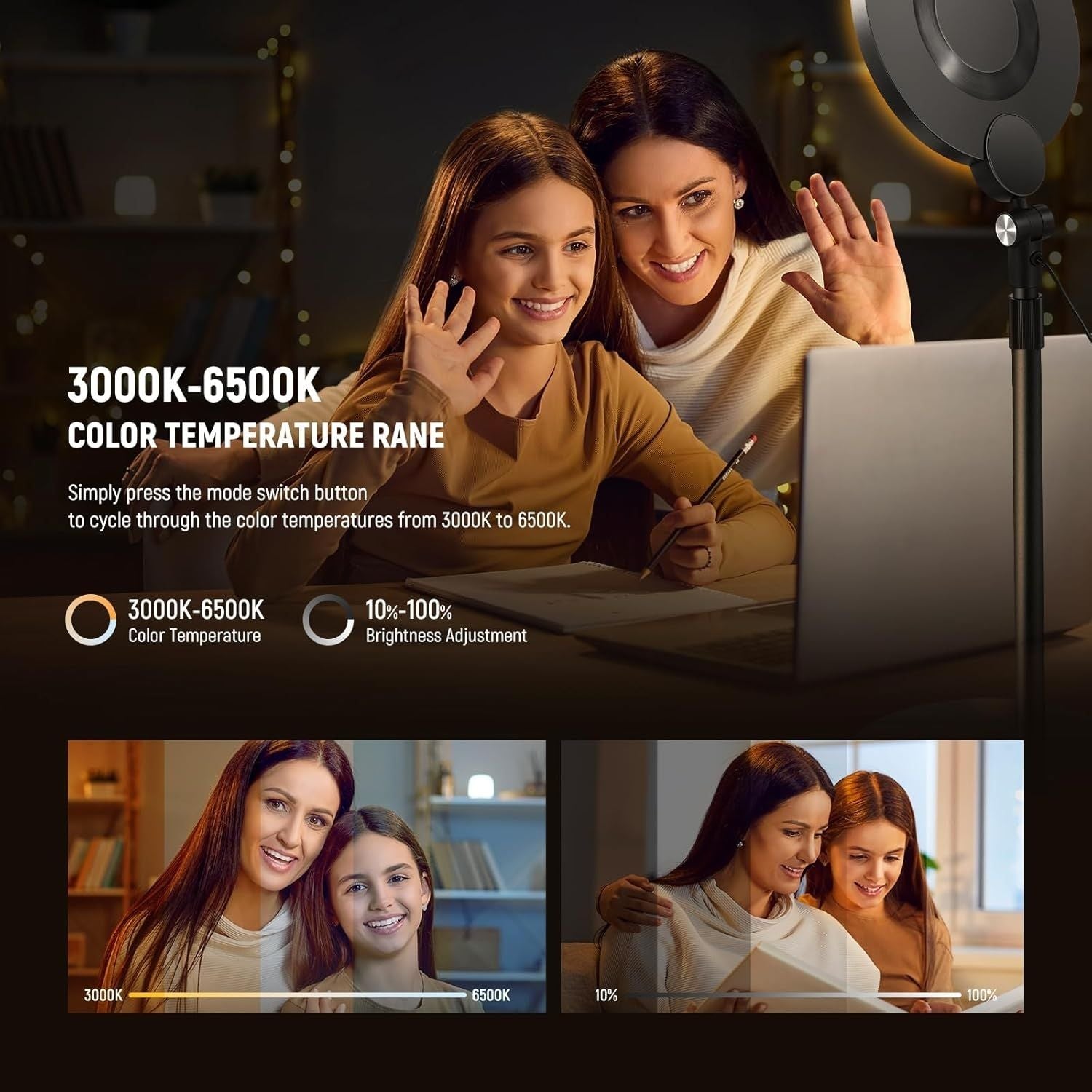 Kit de Luz Selfie Neewer R06 de 17,8 cm para Teléfonos